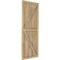 Ekena Millwork Americraft 5-Board Wood 2 Equal Panel Frmd Board-n-Batten Shutters w/Dbl Z-Bar, ARW102BF518X65UNH, PR ARW102BF518X65UNH - alternate 3